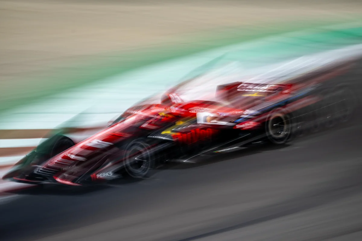 Christian Lundgaard rolls through the famous "corkscrew" turn at Laguna Seca during qualifying for the 2024 Montery Grand Prix